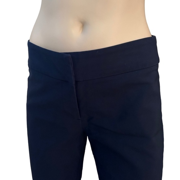 RW&CO. Pant Trouser Cigarette Slim Leg Navy Back Pockets Cotton Blend - Picture 4 of 15